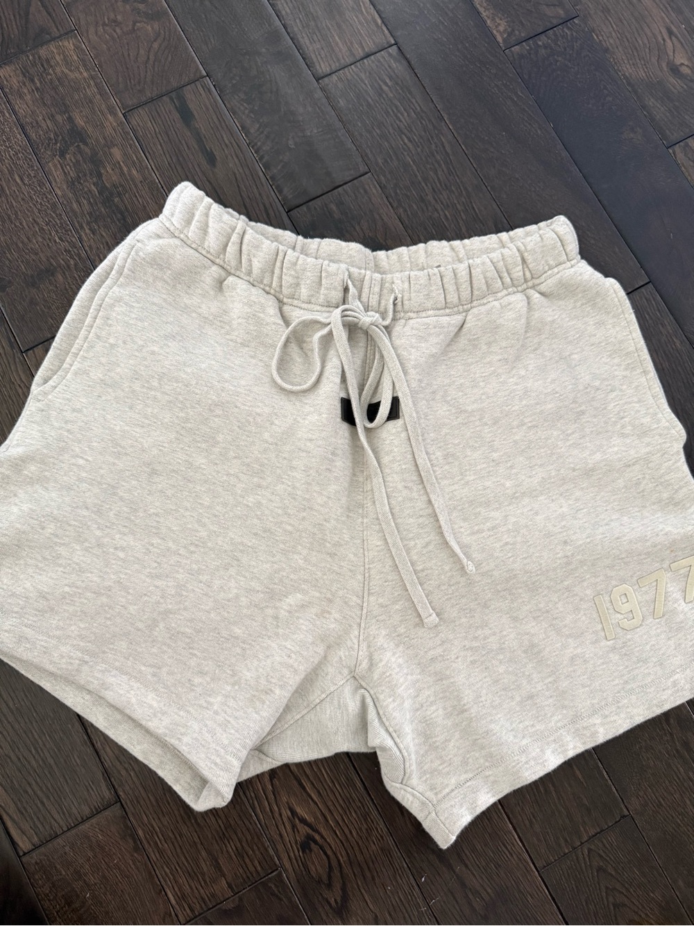 Essentials Men's Light Heather Gray Drawstring Athletic Shorts